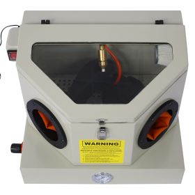 Mini Sandblaster - Ergonomic and Compact Design for Precise Sandblasting, with Heavy Steel Construction and Built-in Blast Gloves for No Sand Lea